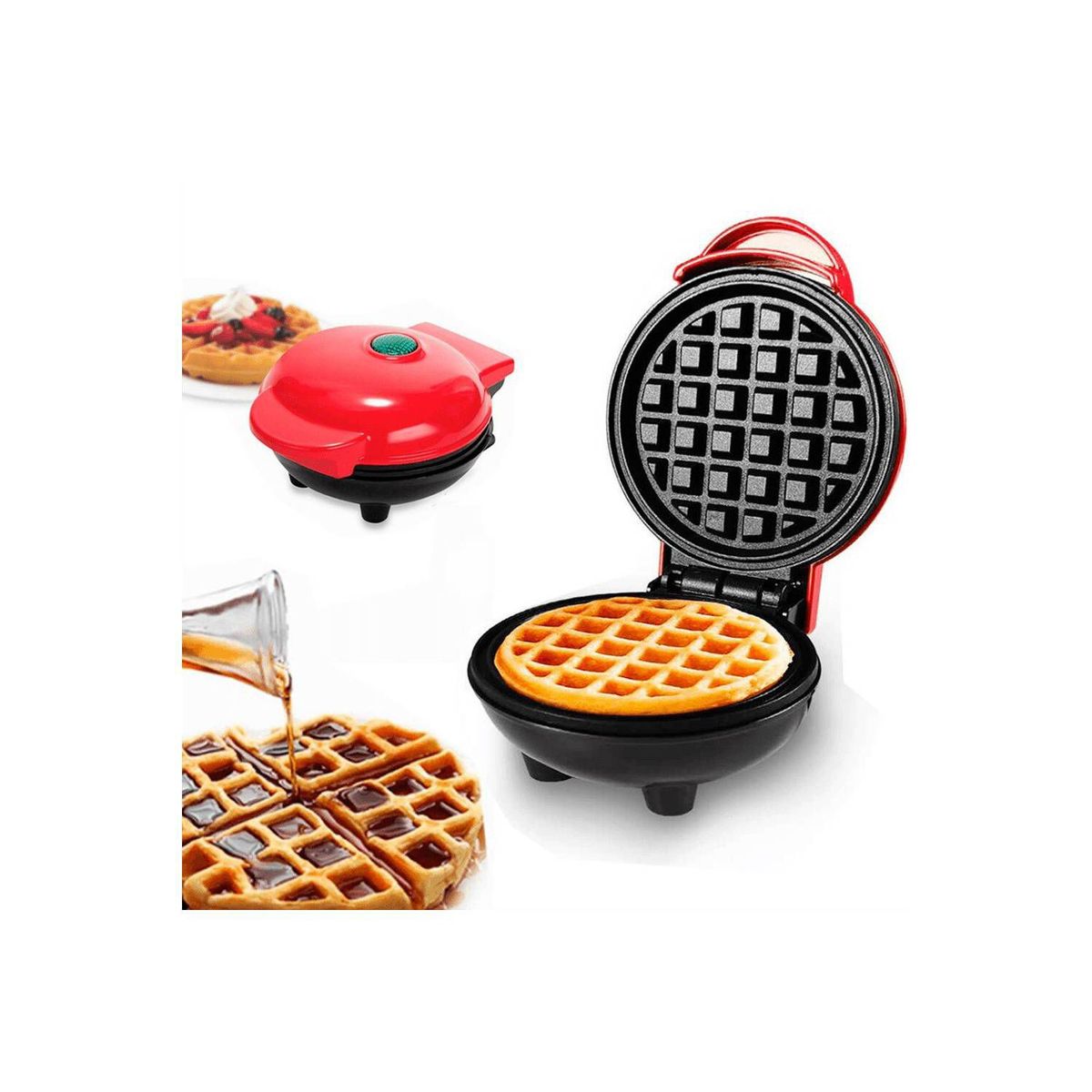 GENERICO - Mini Waflera Antiadherente Eléctrica