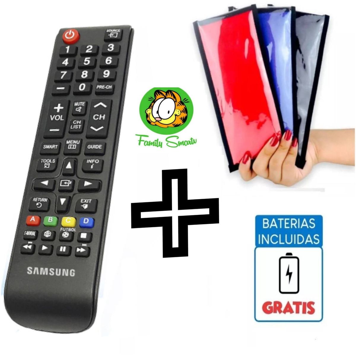UNIVERSAL - Control Remoto para Samsung Smart Tv Modo futbol  Funda
