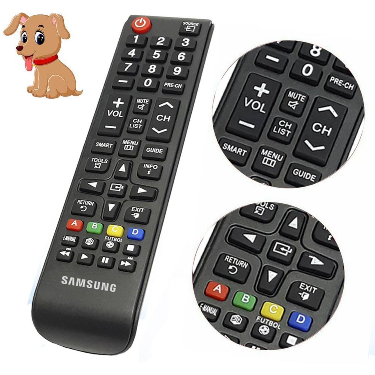 GENERICO - Control Remoto Generico  para Samsung Smart Tv Modo futbol