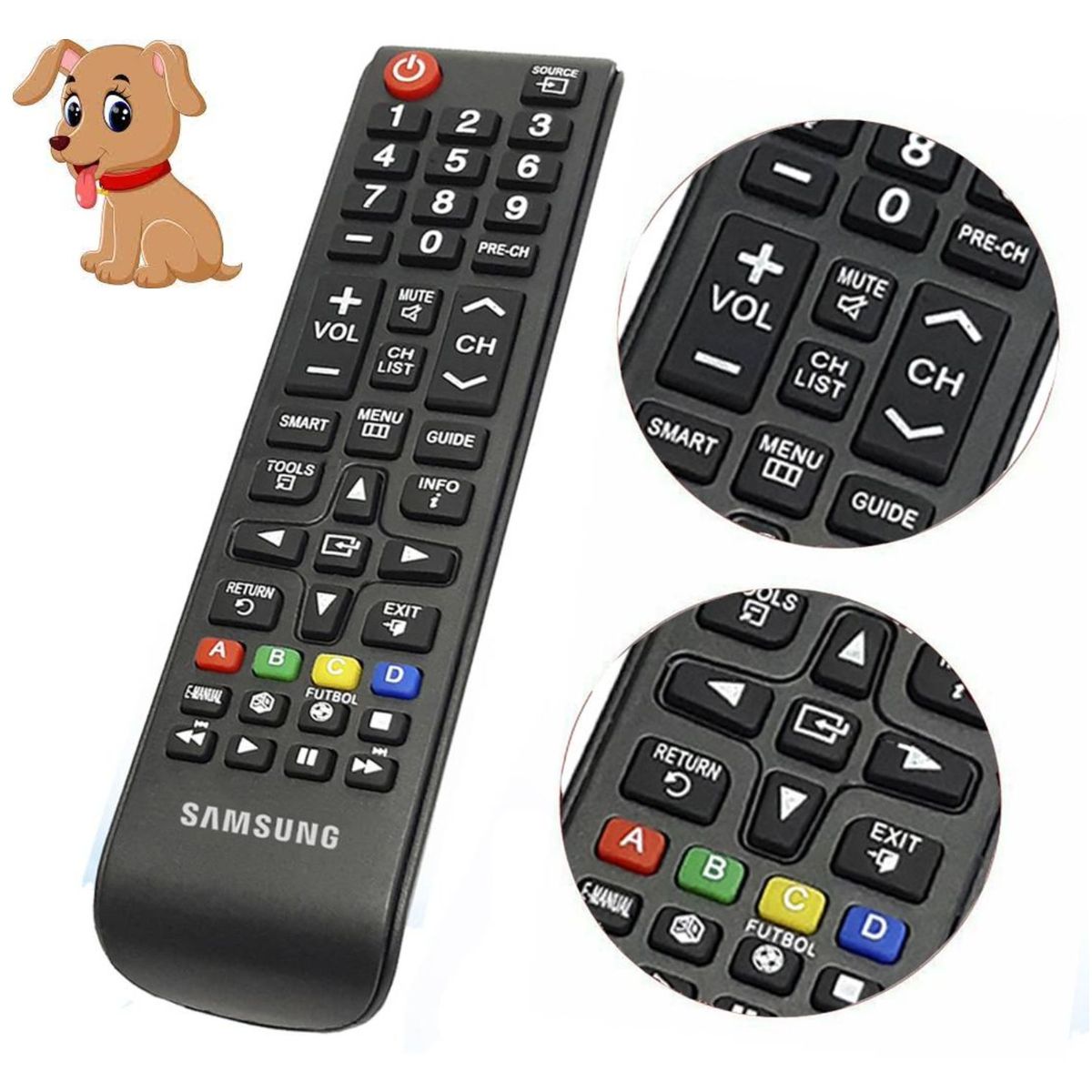 GENERICO - Control Remoto Generico  para Samsung Smart Tv Modo futbol