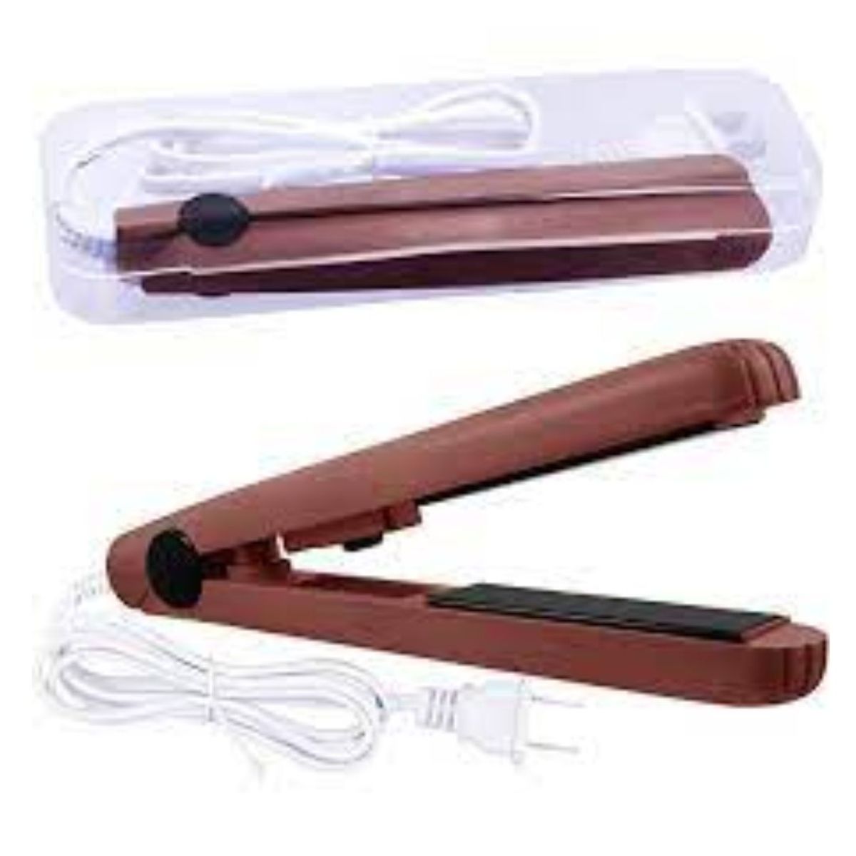Mini Plancha de Cabello Marrón, marca OEM - Foto Principal