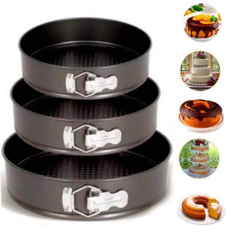 GENERICO - Set De 3 Moldes Desmoldadles Para Repostería