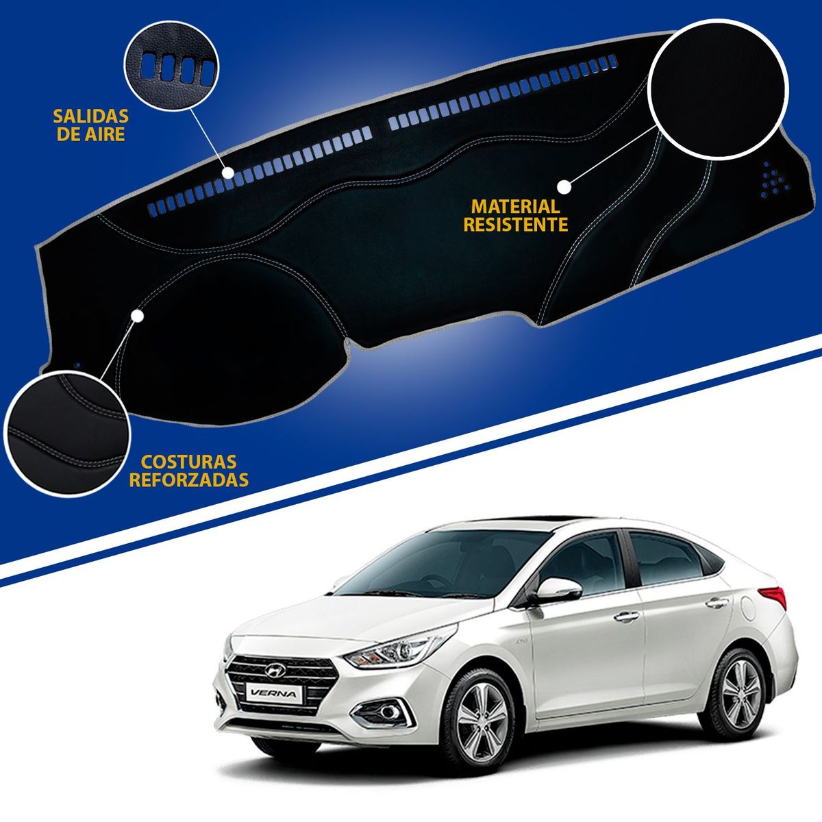 TECGO - PROTECTOR PARA TABLERO TIPO HYUNDAI VERNA 2020