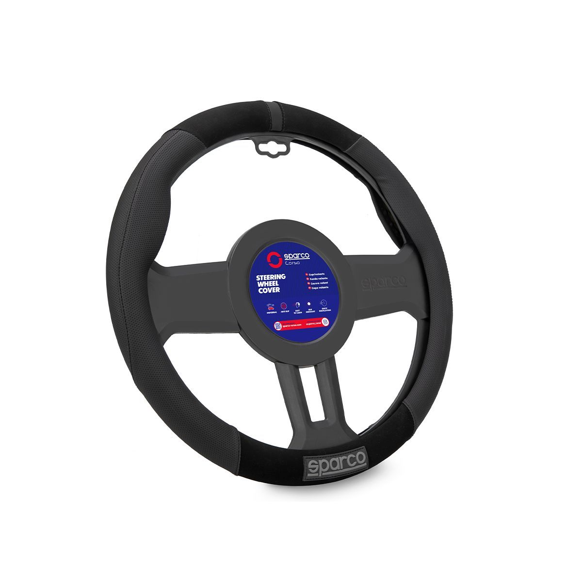SPARCO - Funda Cubre Volante Forro De Timon Sparco Sps130bk