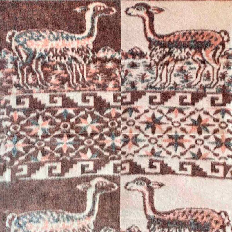 ANDINA - Frazada Vicuña Fibra Natural 80% Lana y 20% Alpaca 2.0 Plazas