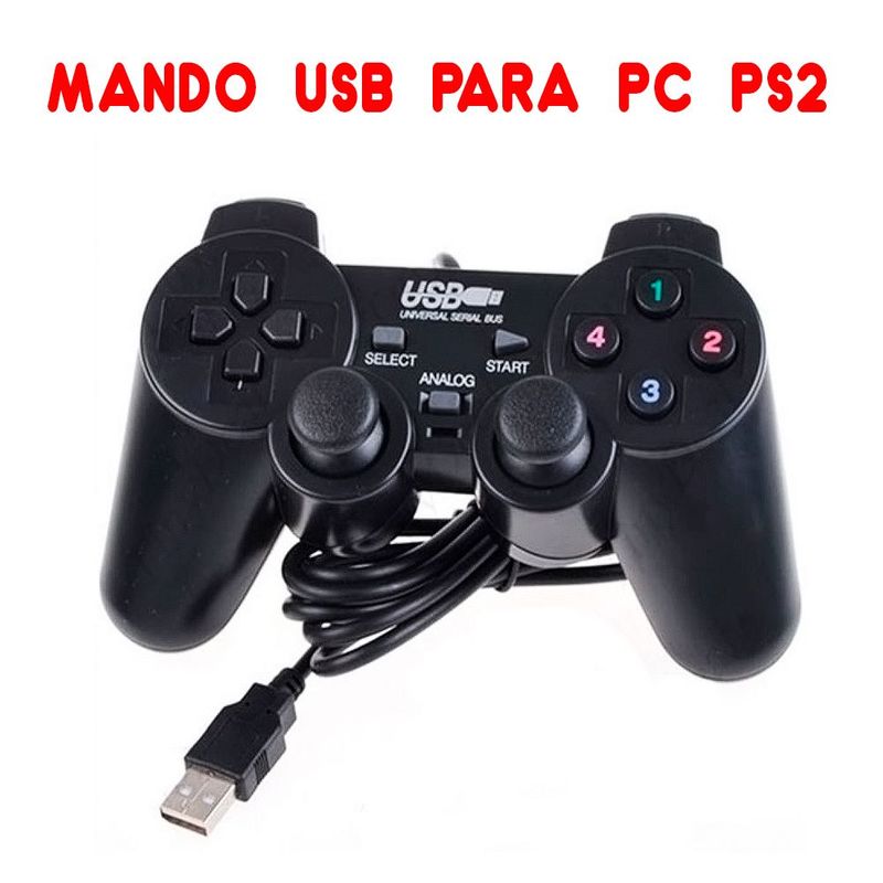GENERICO - Mando USB para PC y Laptop modelo Play 2 - Control Color Negro