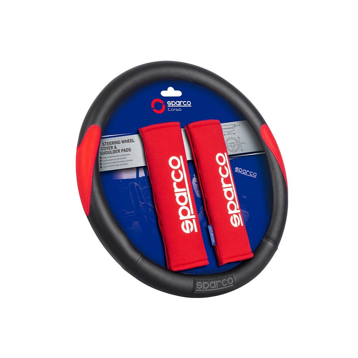 SPARCO - Set Cubre Volante Funda Timoncubre Cinturon Sparco Spc1116k