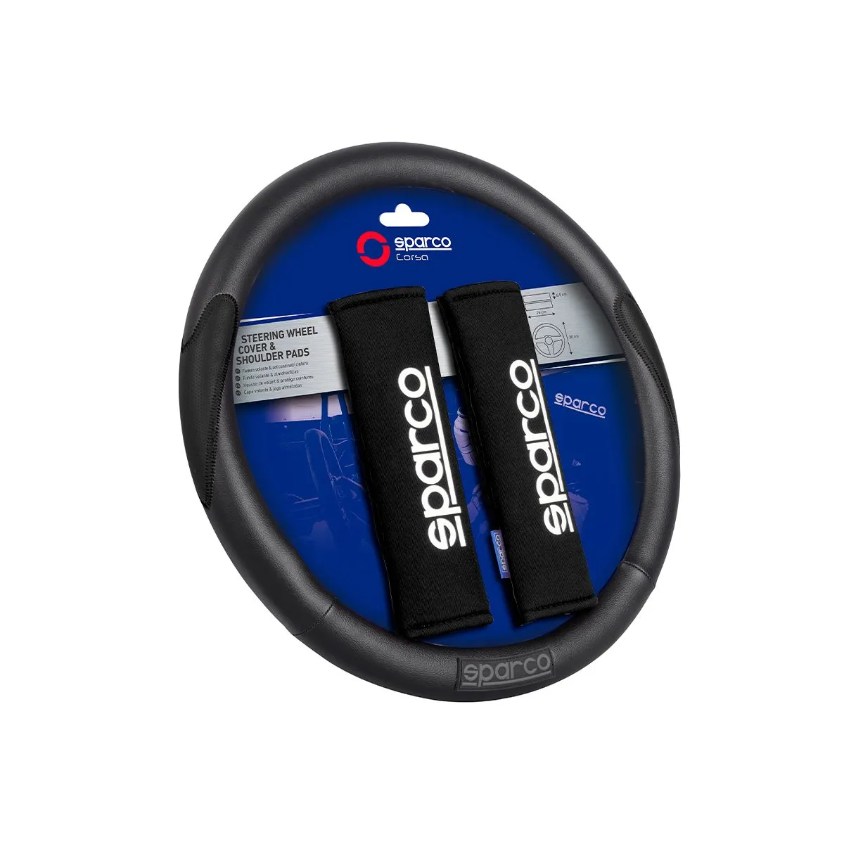 SPARCO - Set Cubre Volante Funda Timoncubre Cinturon Sparco Spc1116k