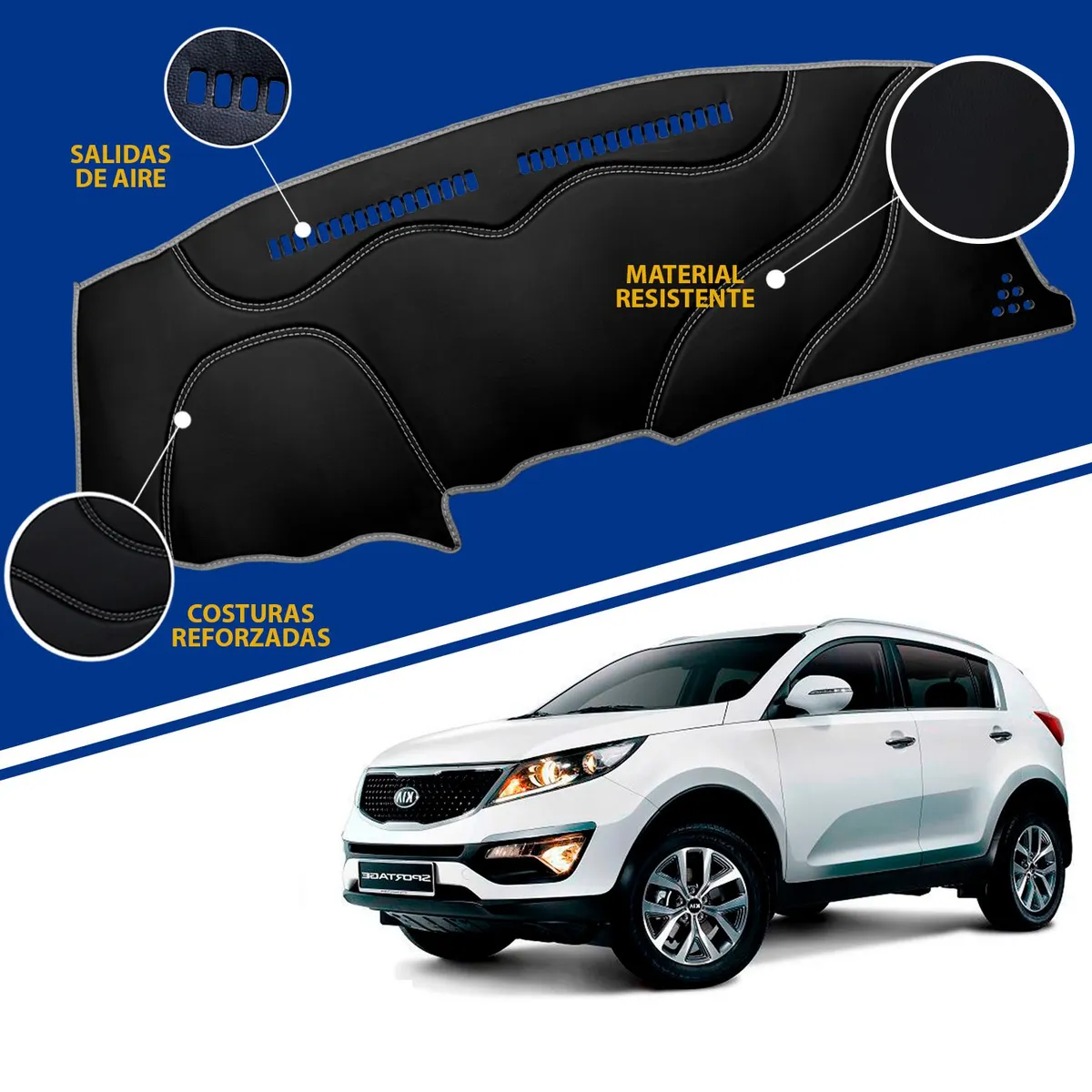 TECGO - PROTECTOR PARA TABLERO TIPO KIA SPORTAGE 2014-2016