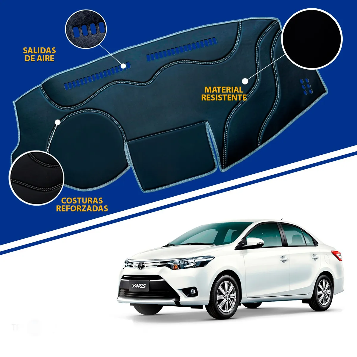 TECGO - PROTECTOR PARA TABLERO TIPO TOYOTA YARIS ENVIDIA 2015-2020