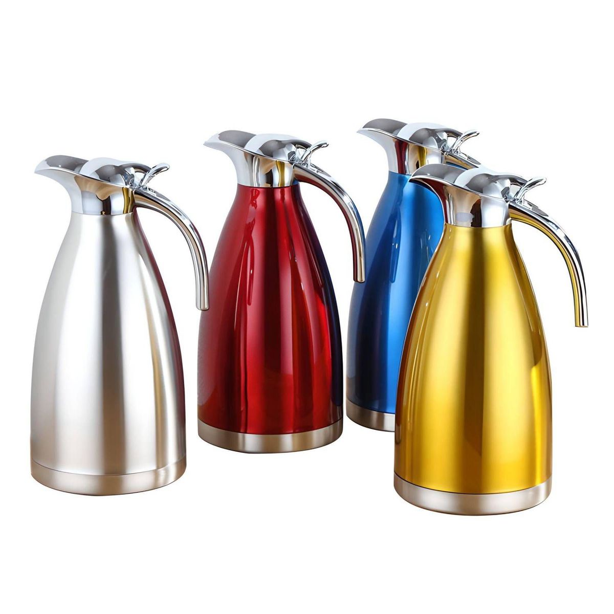 GENERICO - Jarra Térmica de Acero Inoxidable 68 Oz/2L con Botón de Presión