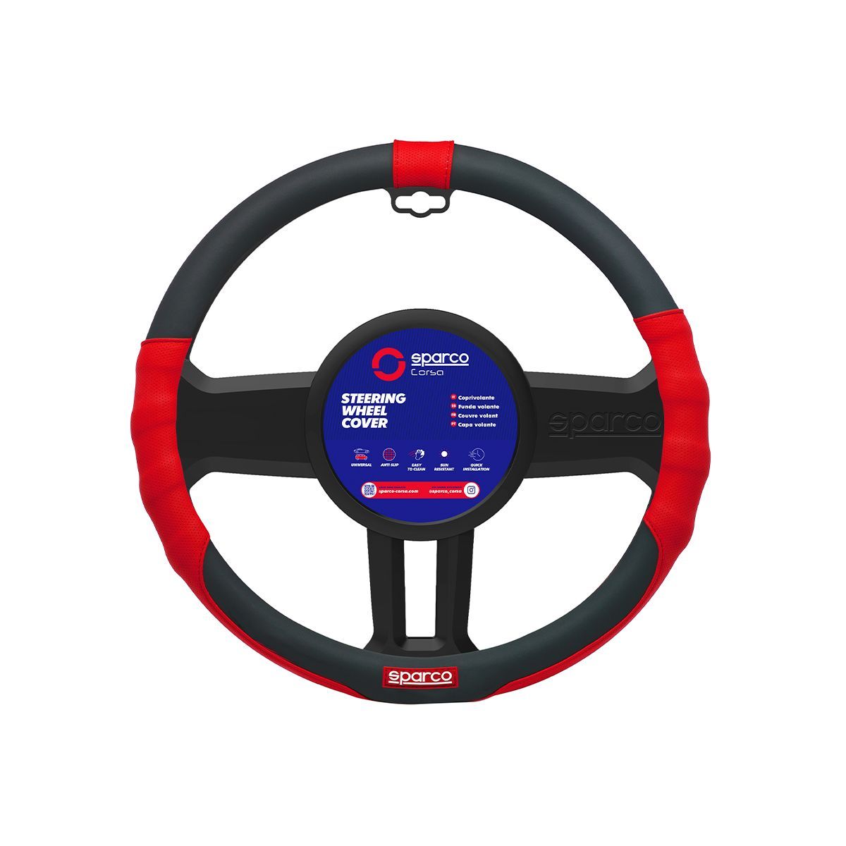 SPARCO - Funda Cubre Volante Forro De Timon Sparco Spc1103rs.