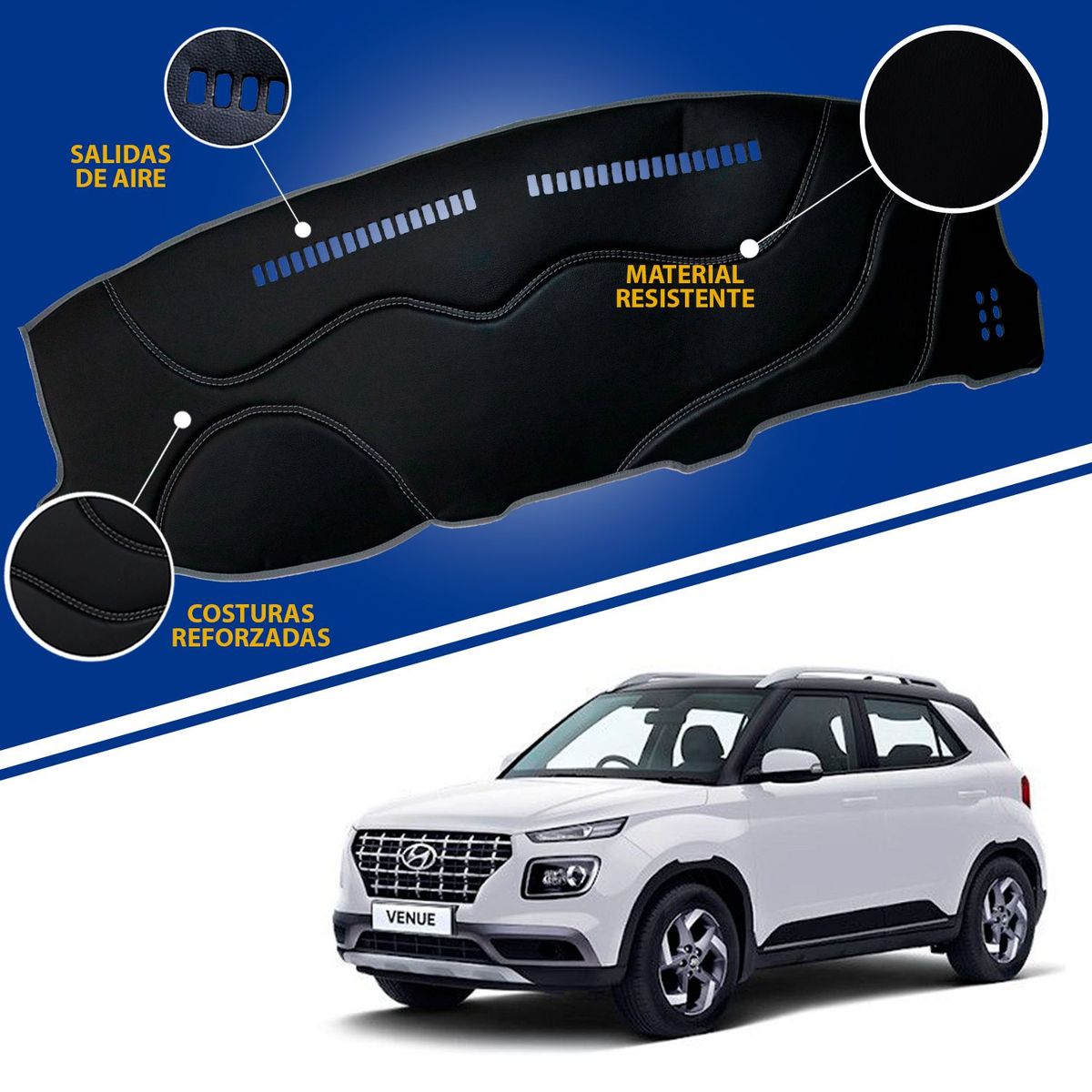 TECGO - PROTECTOR PARA TABLERO TIPO HYUNDAI VENUE 2020-2021