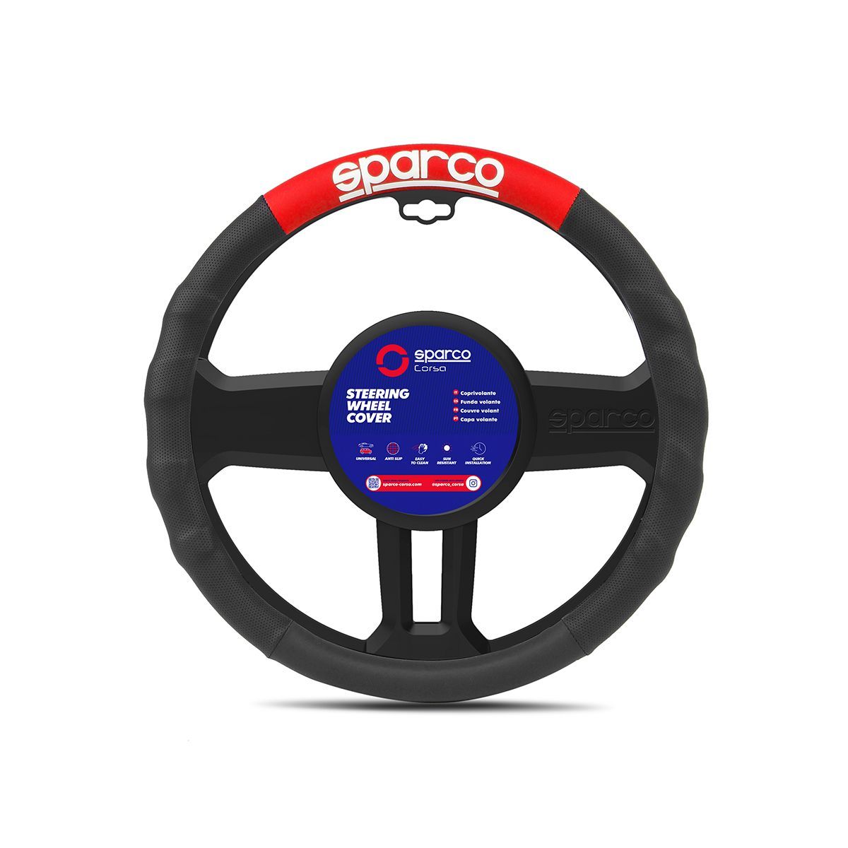 SPARCO - Funda Cubre Volante Forro De Timon Sparco Spc1111rs