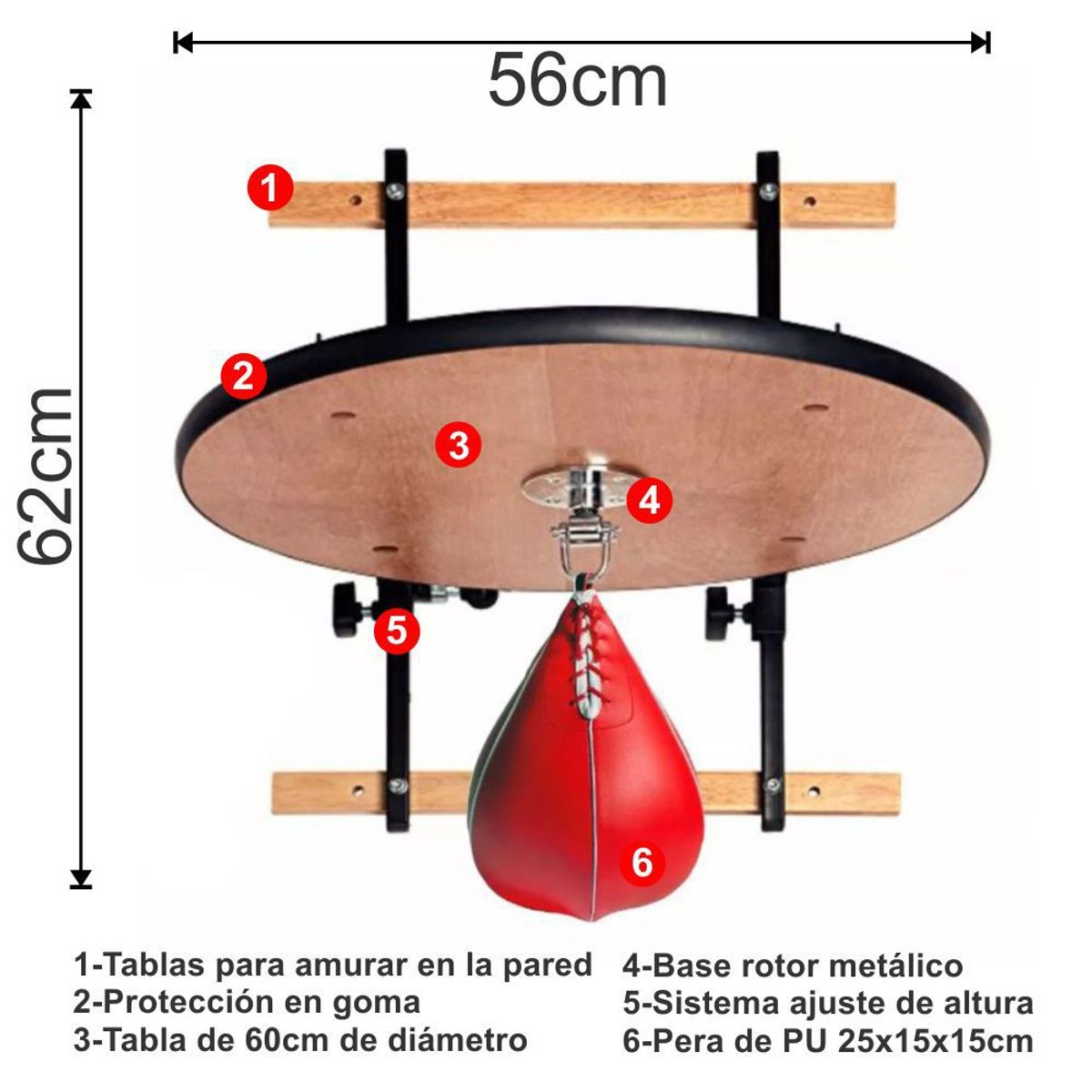 GENERICO - Soporte Regulable Importado Profesional  Pera Boxeo Rotor