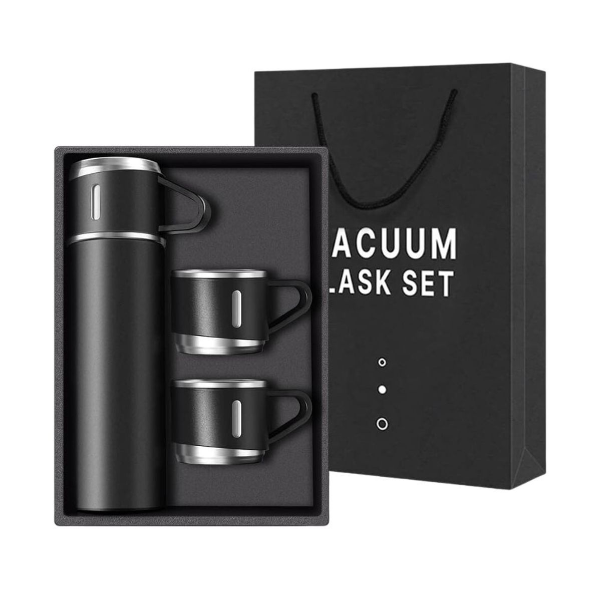 INSPIRA - Set de 4 piezas Termo de Acero Inoxidable con Tazas