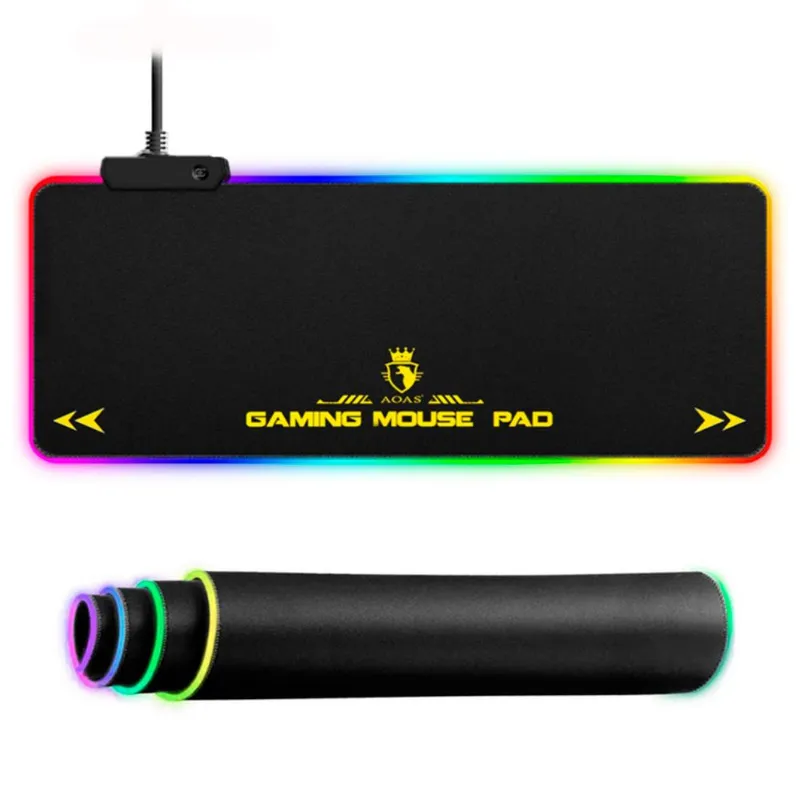 GENERICO - Mouse Pad Base Escritorio Gamer Con Luces RGB 30x80 Alta Calidad