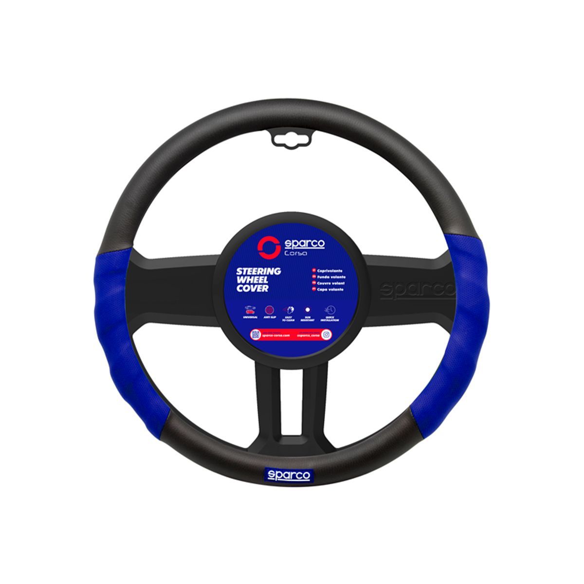 SPARCO - Funda Cubre Volante Forro De Timon Sparco Spc1100l.