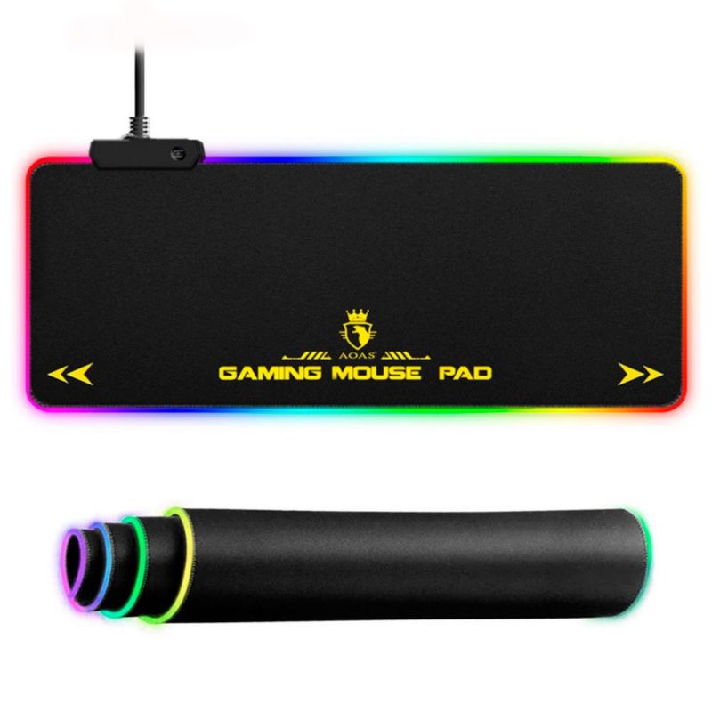 GENERICO - Mouse Pad Base Escritorio Gamer Con Luces RGB 30x80 Alta Calidad