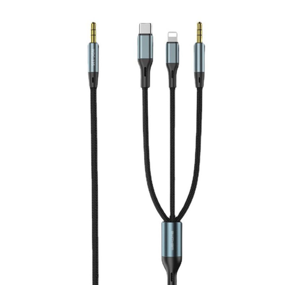 SEISA - Cable De Audio - Universal 3en1 - Para iPhone - Tipo C Y Auxiliar