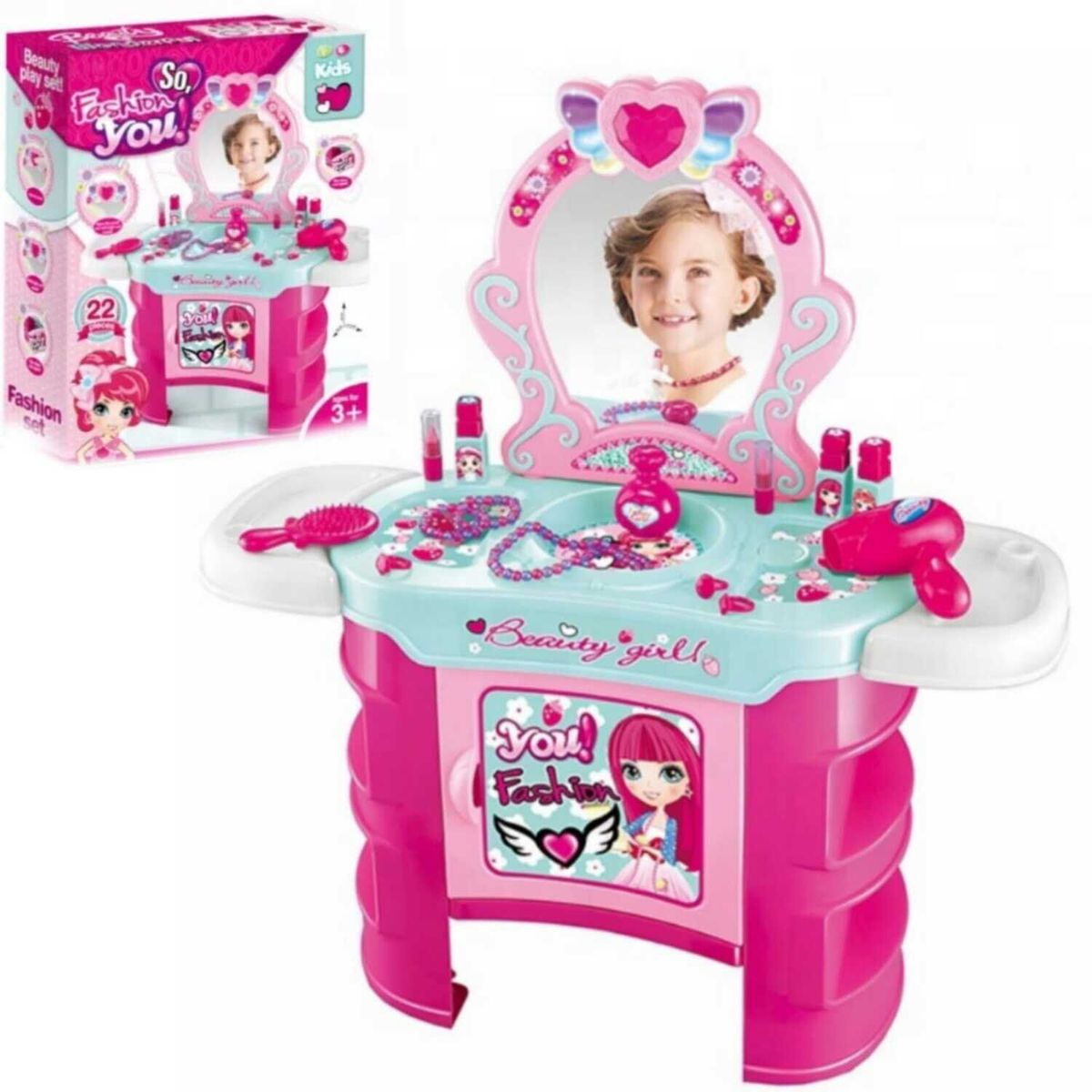 GENERICO - Tocador de niñas con accesorios y musical