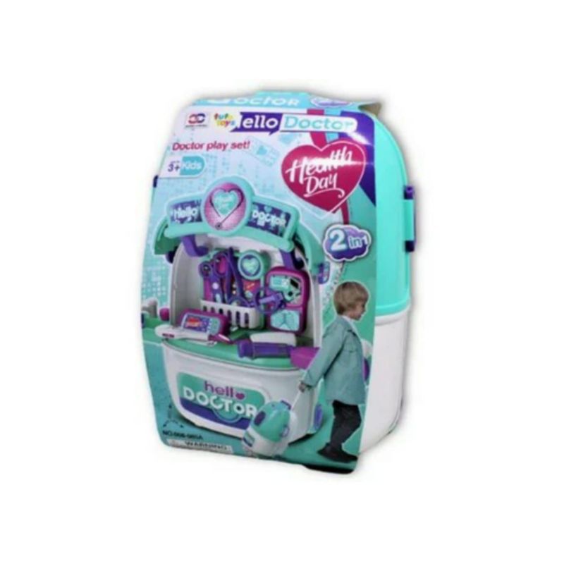 GENERICO - Kit maleta doctor niñas verde 2 EN 1