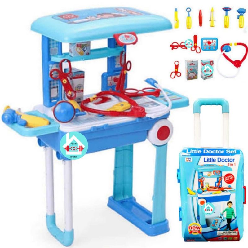 GENERICO - Set Maleta de Doctor 2 en 1 para niño Celeste