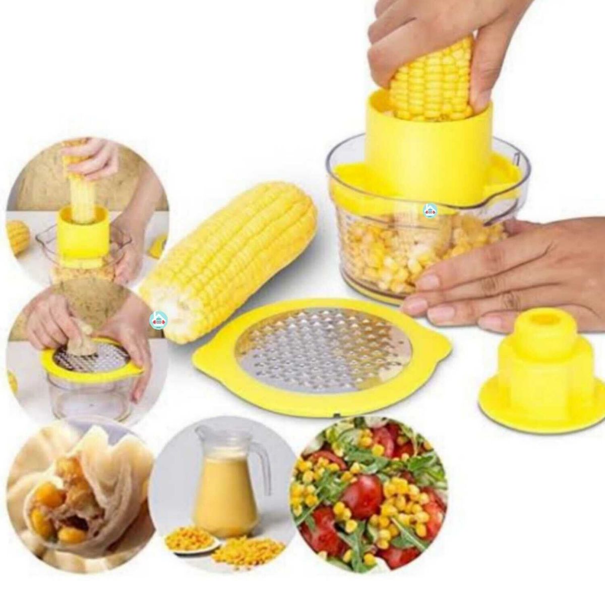 GENERICO - Desgranador y pelador de choclo 2 en 1