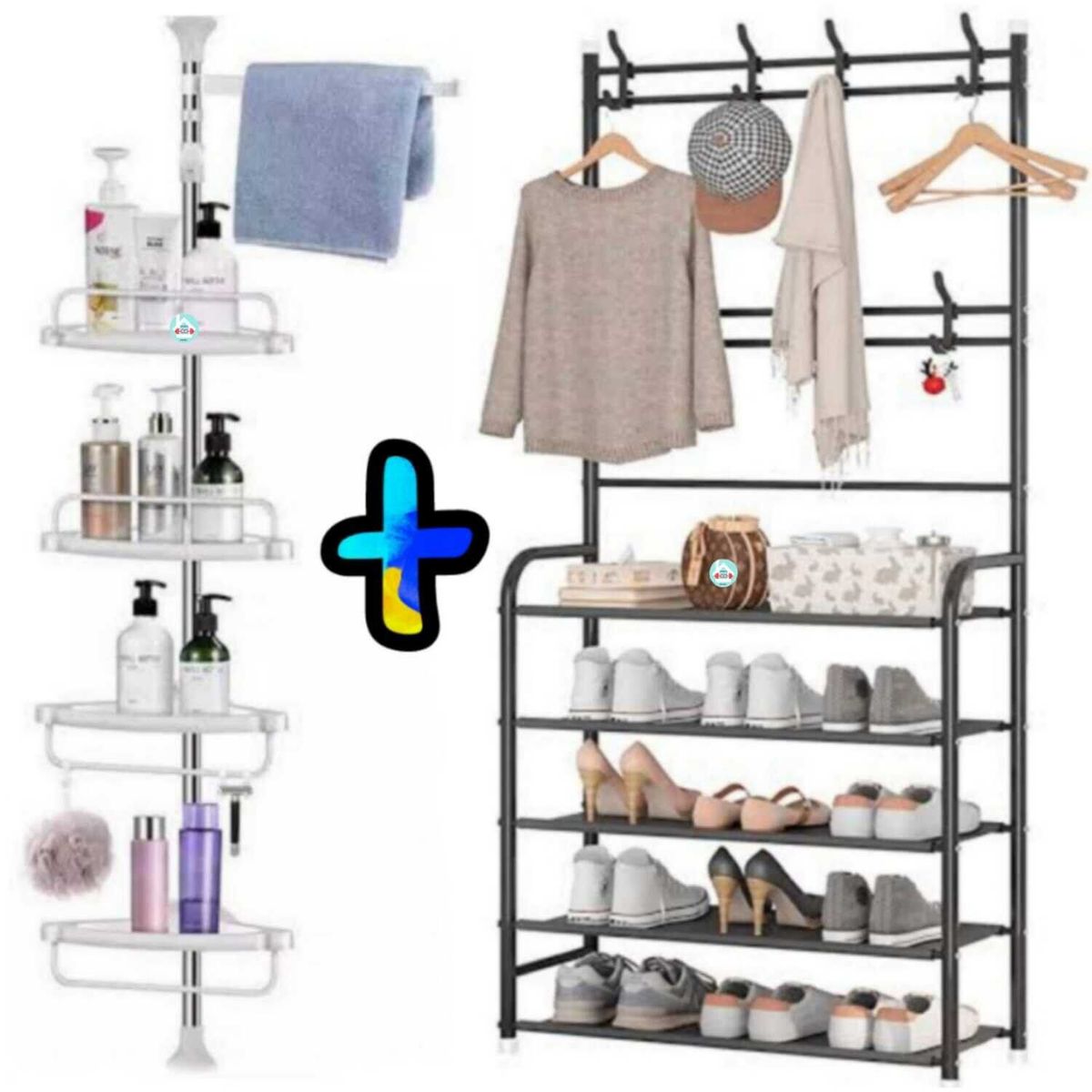 GENERICO - Esquinero de ducha + Zapatera 5 niveles