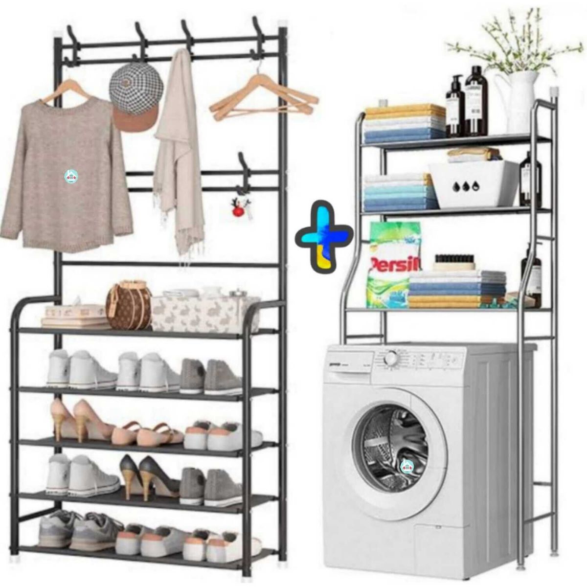 GENERICO - Organizador lavanderia  Zapatero con perchero