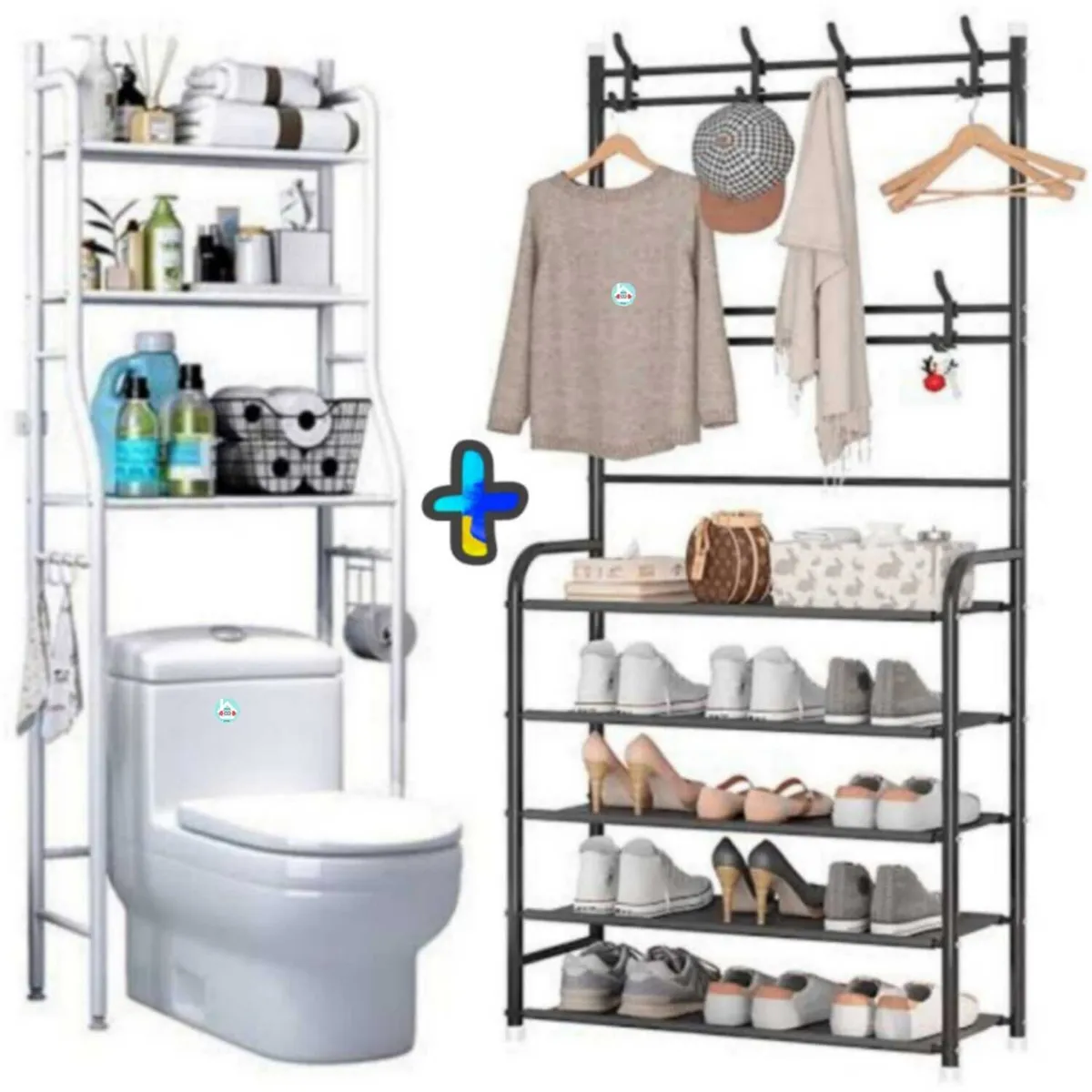 GENERICO - Organizador de Baño  zapatero con perchero