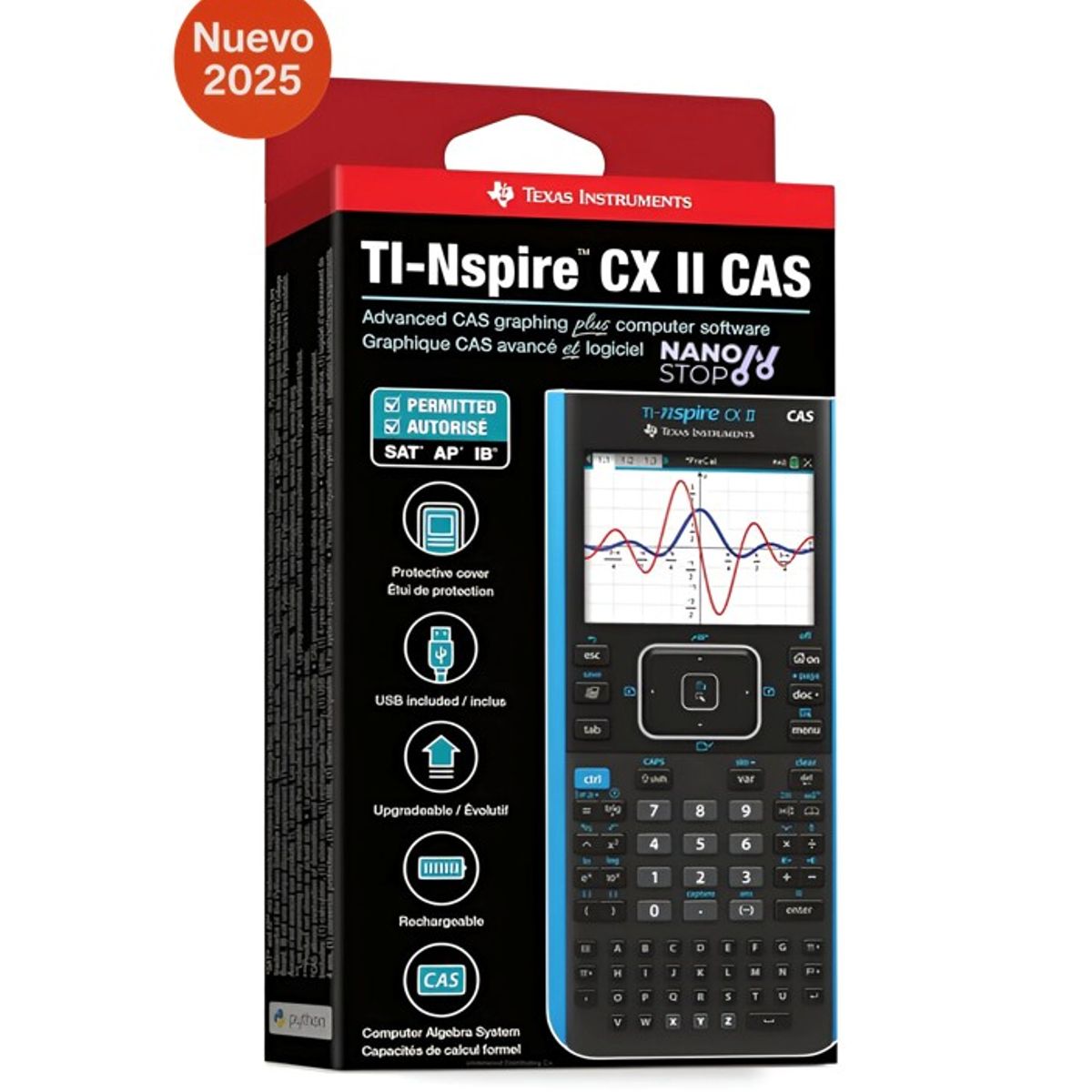 TEXAS - Calculadora Gráfica Texas Instruments Nspire CX II CAS