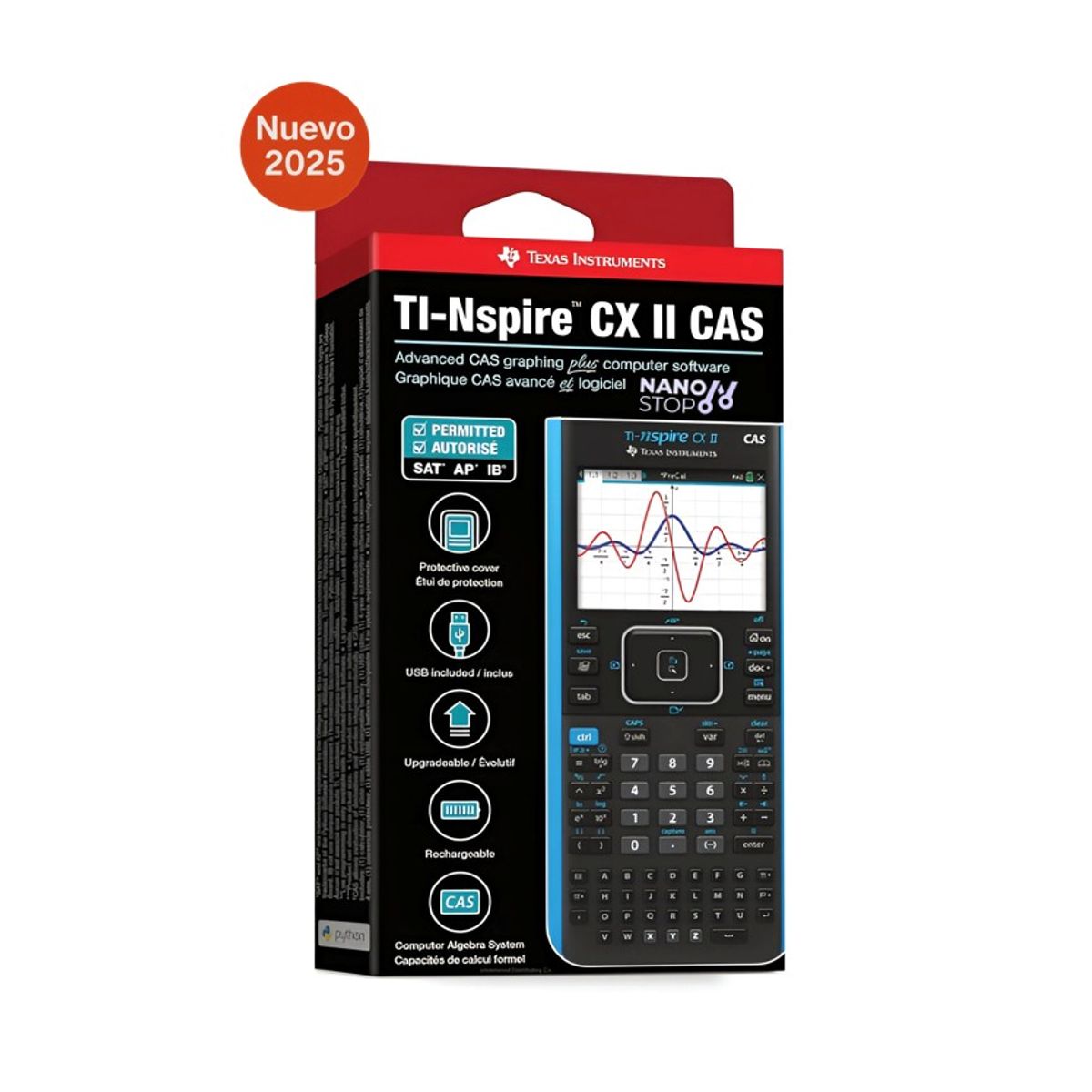 TEXAS - Calculadora Gráfica Texas Instruments Nspire CX II CAS