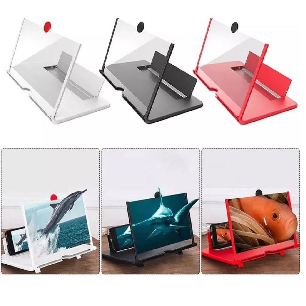 GENERICO - Amplificador de Pantalla Celulares y Tablet de 12 " Plegable