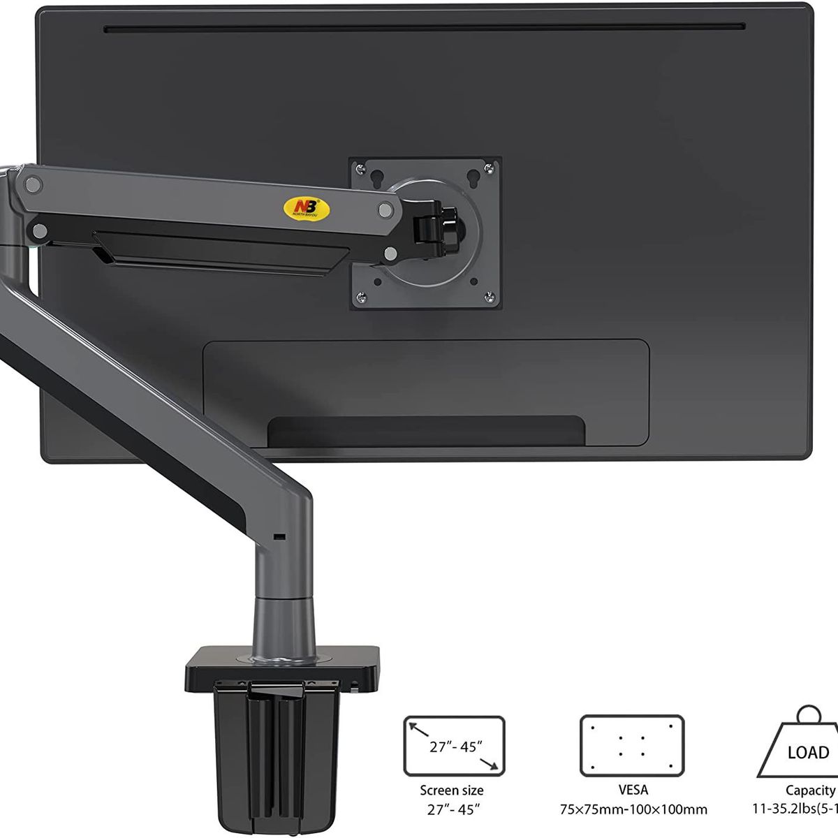 NB NORTH BAYOU - Rack Soporte Flexi-Hidráulico Para Monitores 22 A 40 Nb G45 USB 3.0