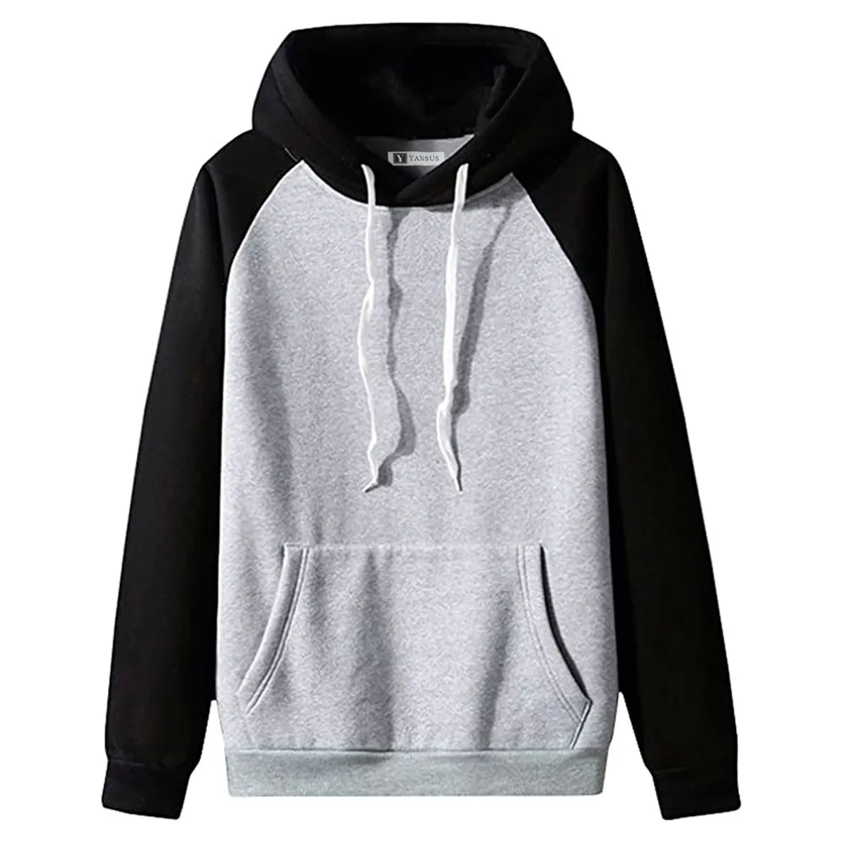 YANSUS - Polera Hombre Yansus Bicolor Melange Negro