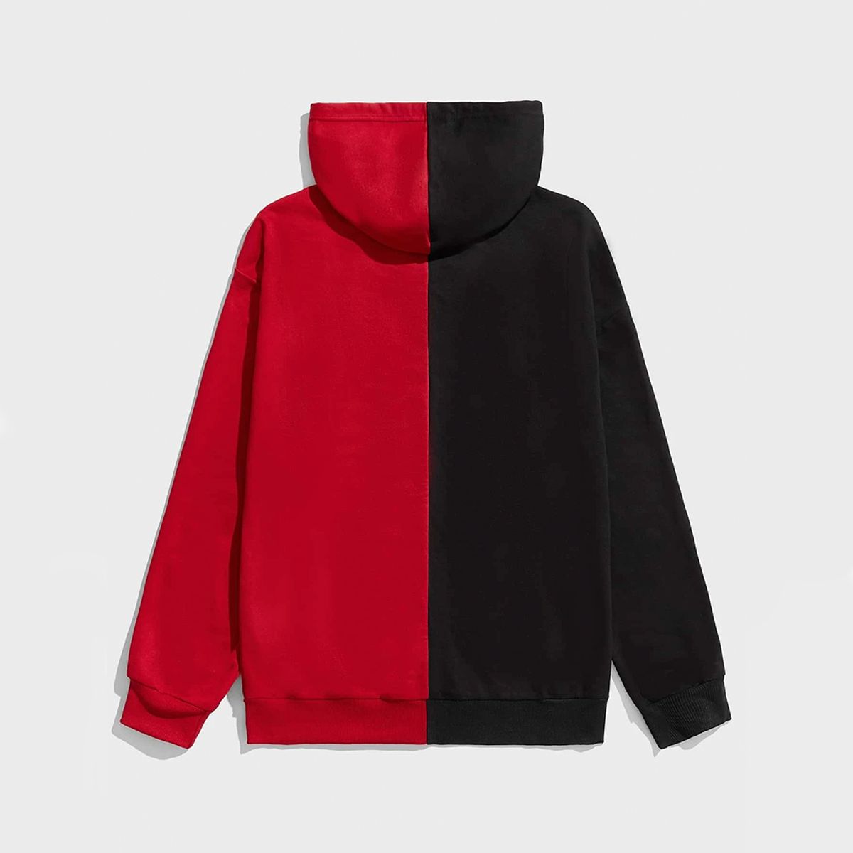 YANSUS - Polera Hombre Yansus Bicolor Rojo y Negro con Estampado