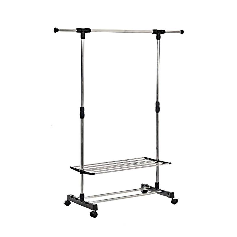 GENERICO - Perchero Colgador Ropa Portatil Desarmable Con 2 Pisos