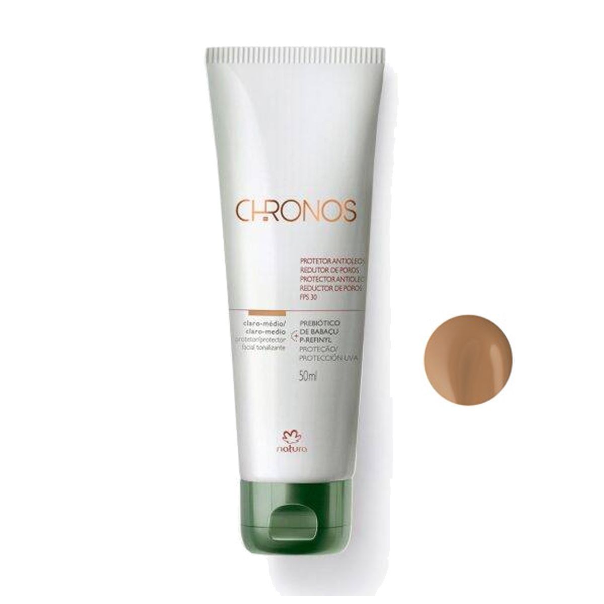 NATURA - Protector hidratante antioleosidad FPS 30 claro/medio Chronos