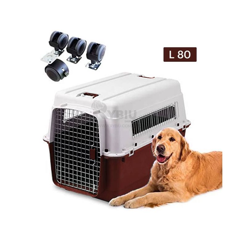 GENERICO - Kennel Perrera de Perro Jaula L80Marron