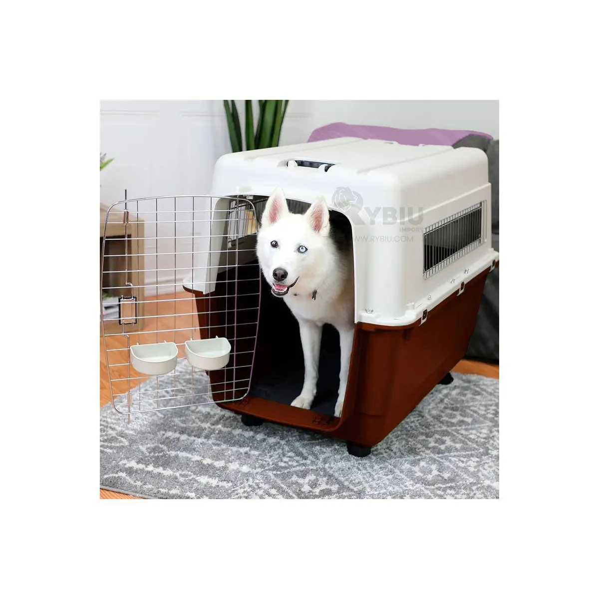 GENERICO - Kennel Perrera de Perro Jaula L80Marron