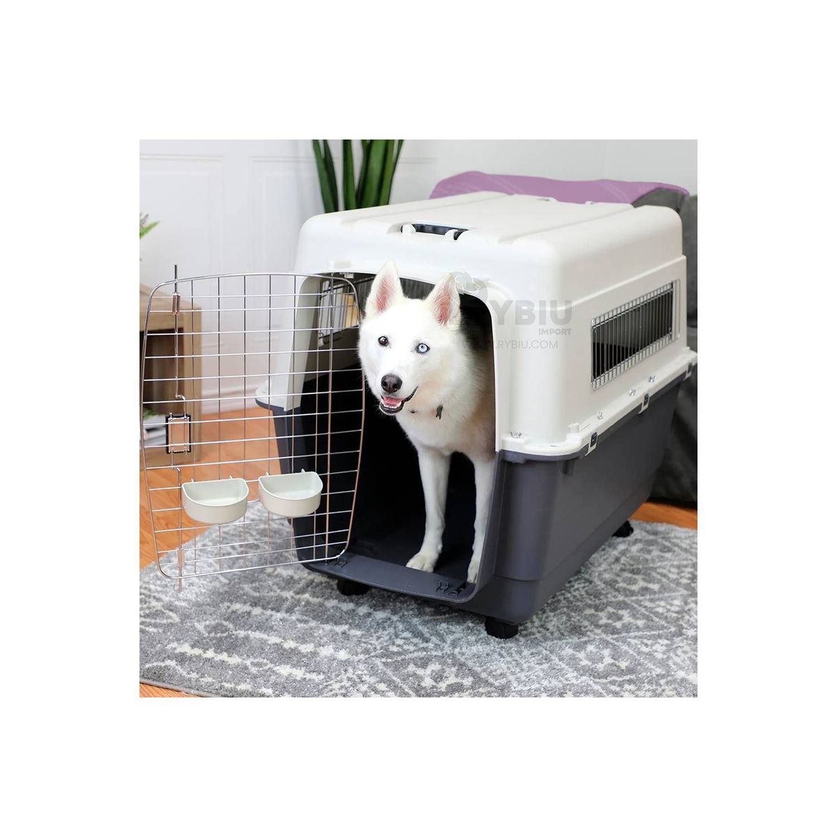 GENERICO - Transportador Kennel Jaula Perro Gato L80 Negro