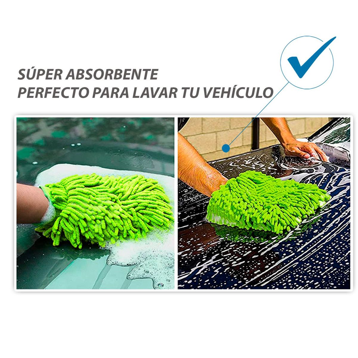 GENERICO - Guante De Lavado Microfibra verde