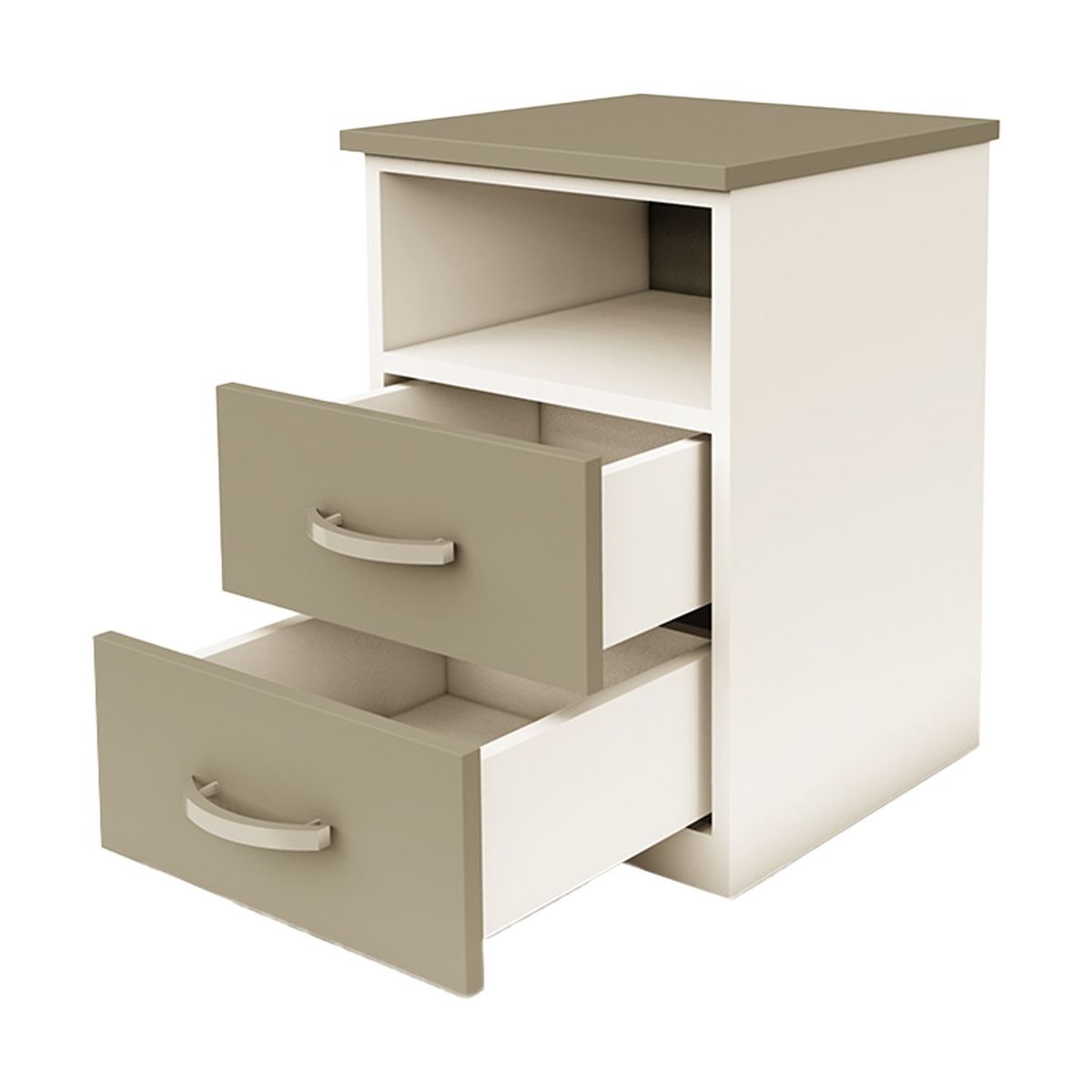 BARAKA HOME - Velador Viljandi - Blanco y Gris Grafito