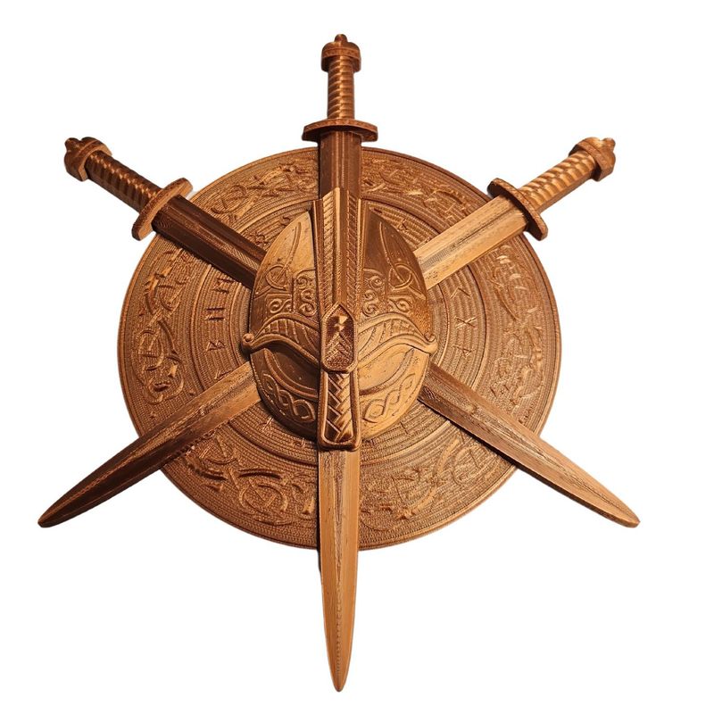 GENERICO - Adorno Para Pared Emblema Vikingo en alto relieve