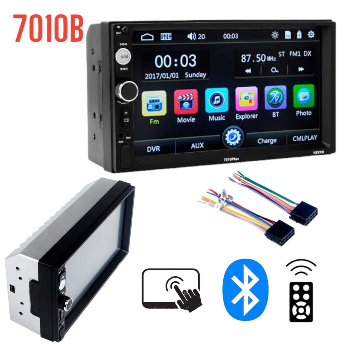 OEM - Radio Estéreo Bluetooth MP5 7 '' Auto Video + Control