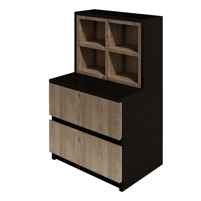 BARAKA HOME - Velador Rakver - Negro y Macchiato