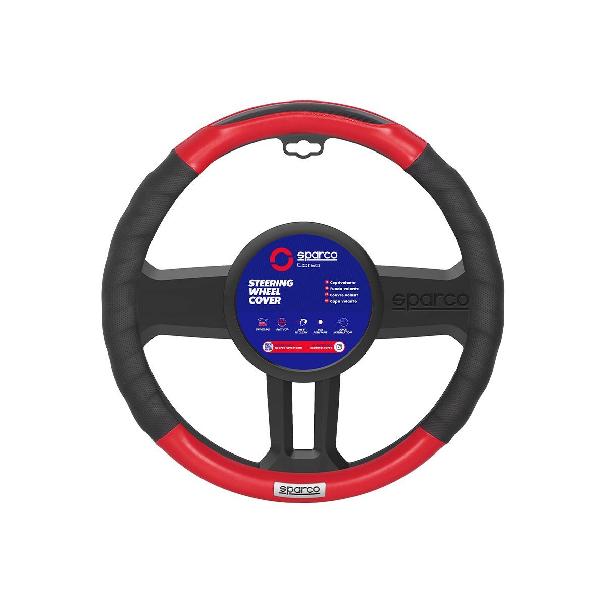 SPARCO - Funda Cubre Volante Forro De Timon Sparco Sps105rd.