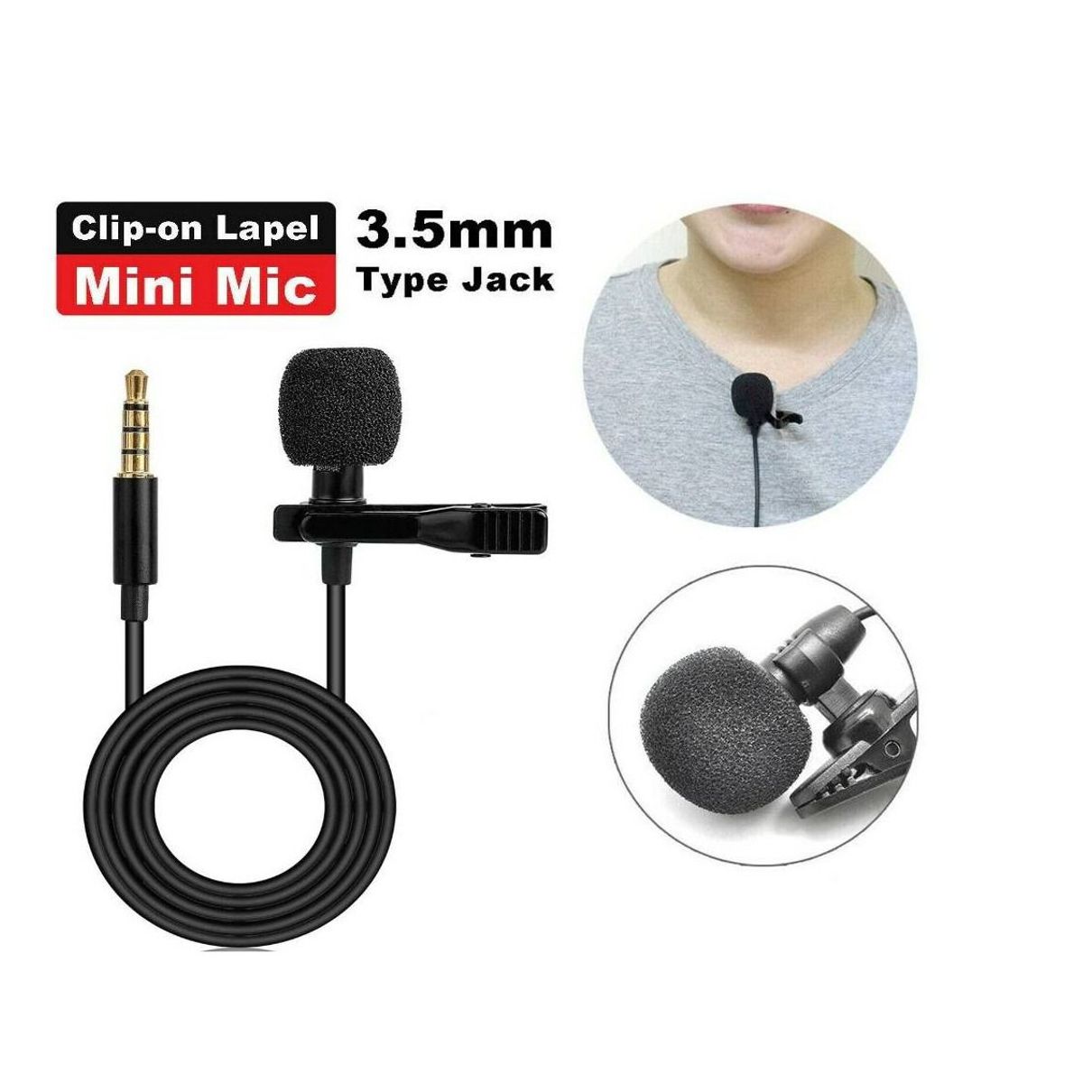 GENERICO - Microfono Solapero Pechero Lavalier