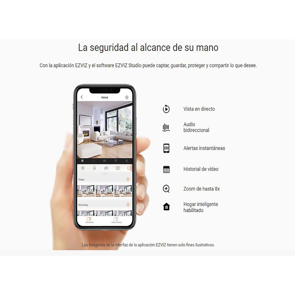 EZVIZ - Camara de seguridad Inteligente Lente doble C3X Full Hd